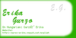 erika gurzo business card